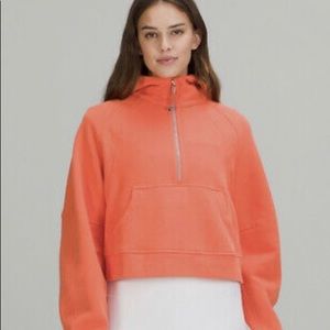 Scuba 1/2 zip hoodie M/L in coral